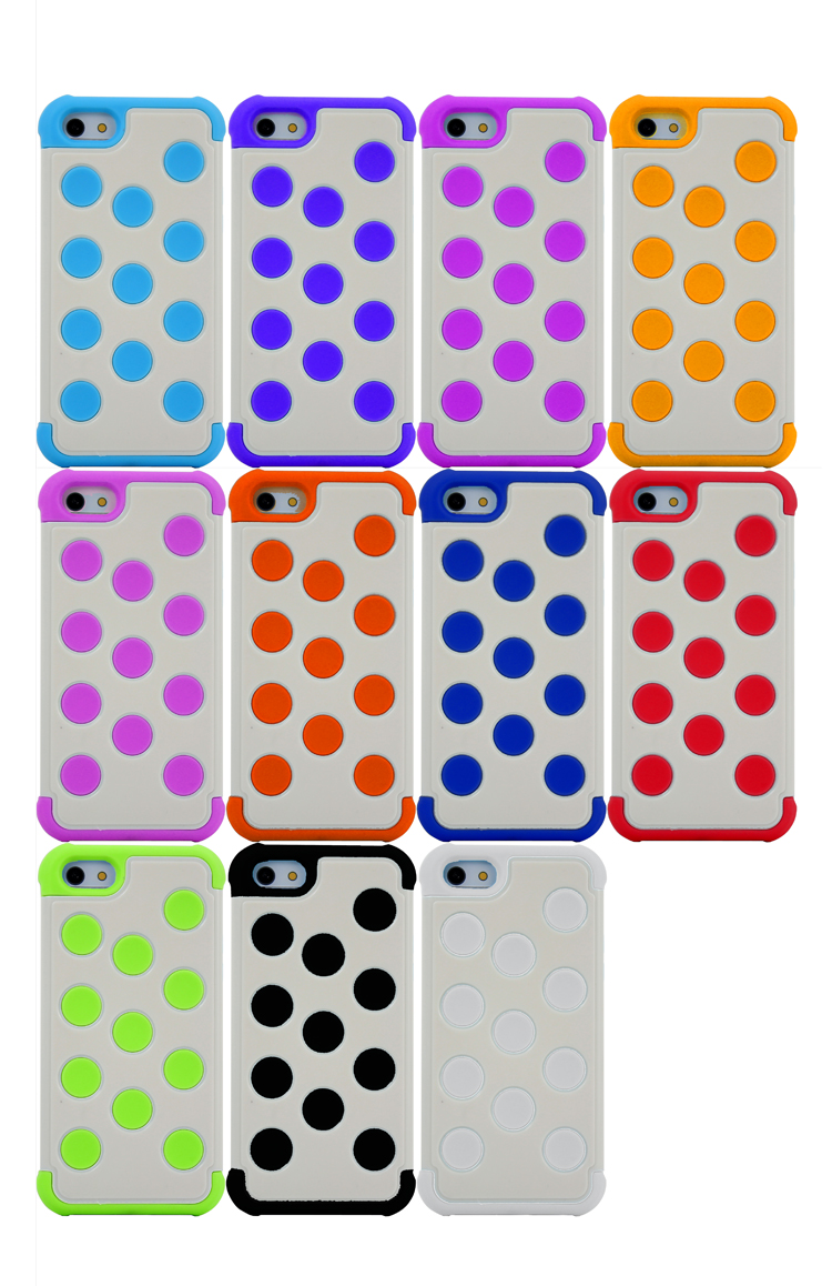2 Piece Hybrid Hard PC Case Soft Silicone Back Cover Case for iPhone5 (12)